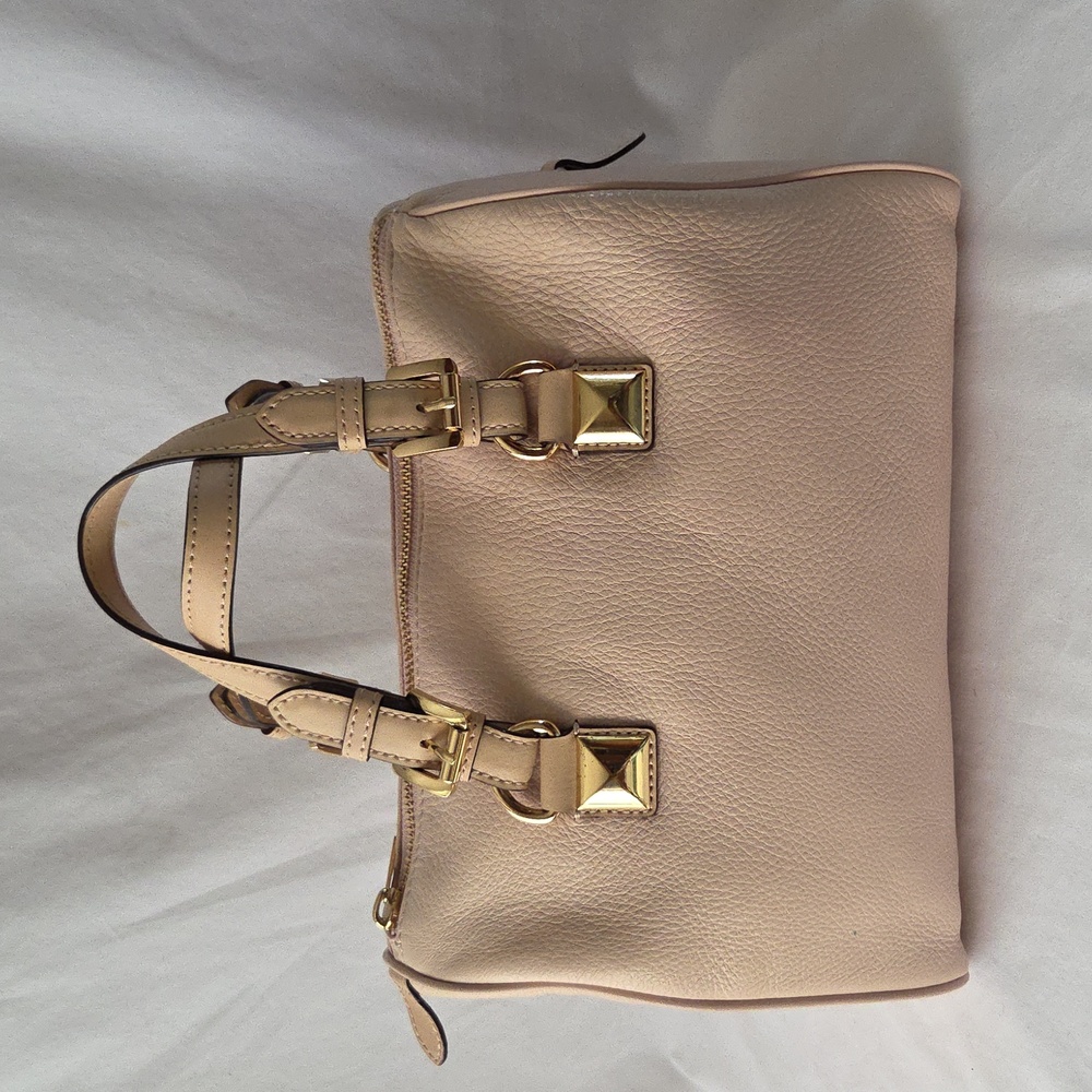 Michael Kors Pebble Leather Blush Grayson Satchel Handbag - Picture 2 of 16